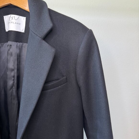 Everlane The Italian ReWool Trench Coat Black Size Small (Petite) - Picture 5 of 16